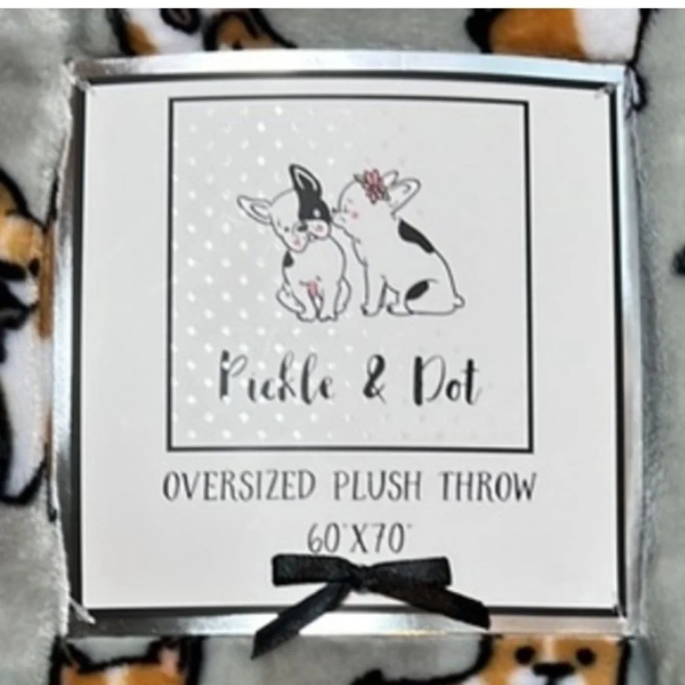 PETS - Pickle & Dot - ‘Corgi’ 60 x 70” plush throw. NWT. Firm! Last one!